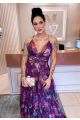 63412 VEST EM CAMADAS DE TULE - FLORAL ROXO DE ALÇA - 38