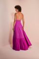 68440 VESTIDO DECOTE ALTO TULE LOSANGOS VIOLETA 40