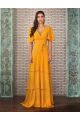 233002 VESTIDO LONGO CAMADAS - M - AMARELO