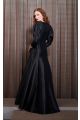 54429 VESTIDO LONGO LUREX MANGA E FENDA - G - PRETO
